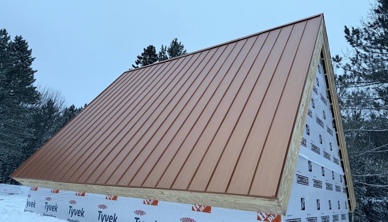 Freshly installed roof on a modern Duluth-area home